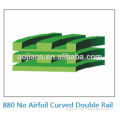 Conveyor no airfoil curved Double plastic guide rail